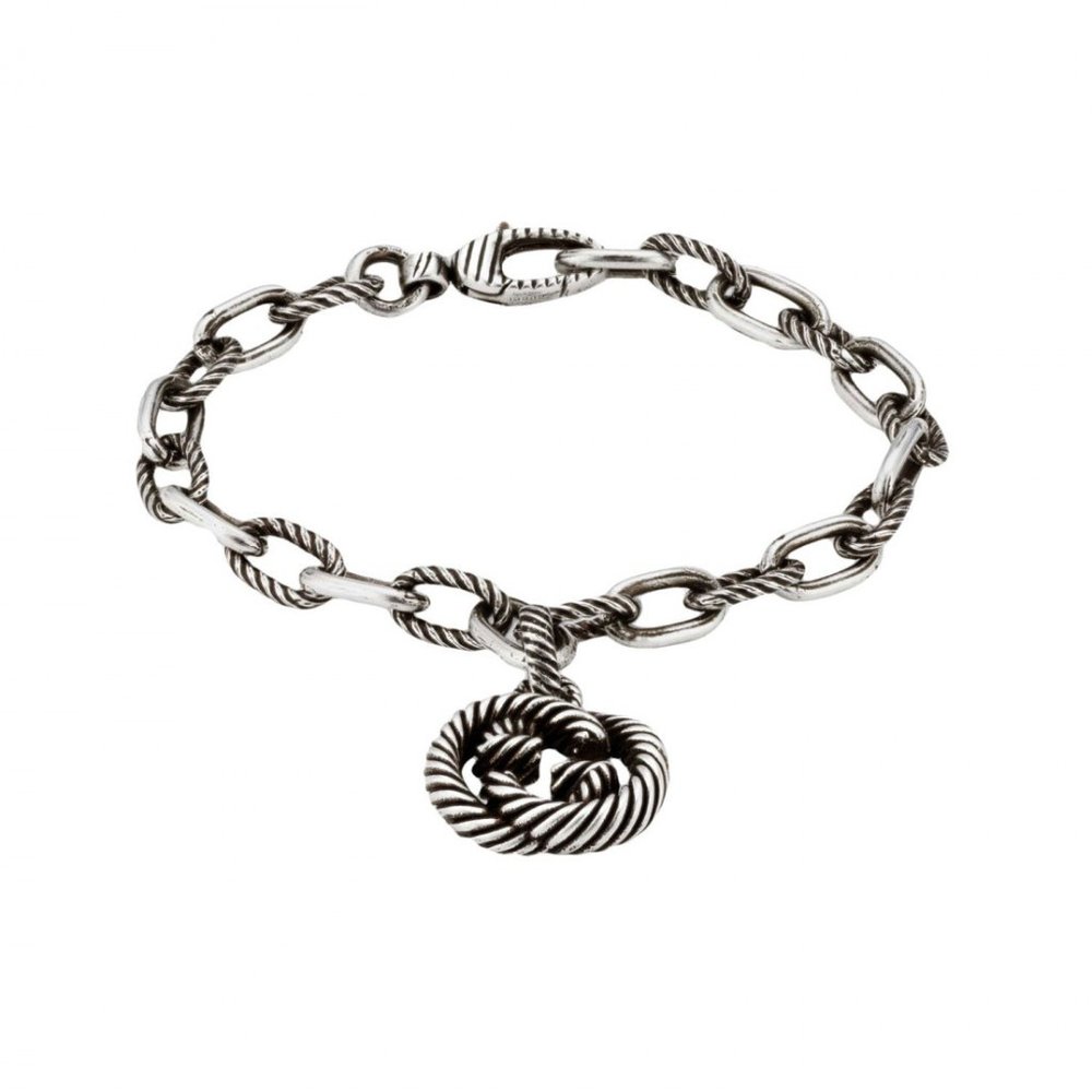 Gucci Silver Bracelet with Interlocking GG Charm - Picture 7 of 7